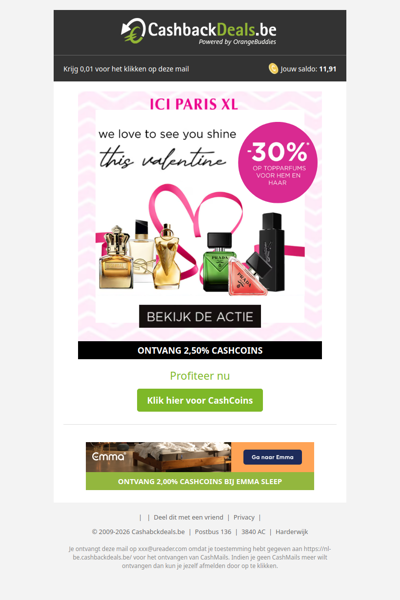 30% korting op topparfums voor hem en haar!