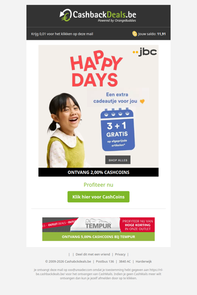 Happy Days bij JBC: 3+1 gratis!