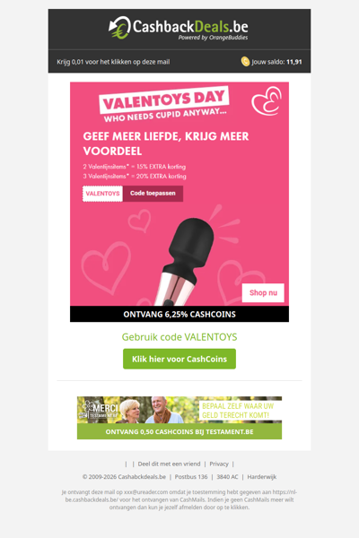 Geef meer liefde, krijg meer voordeel: tot -20% extra