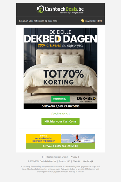 Dolle Dekbed Dagen: tot 70% korting!