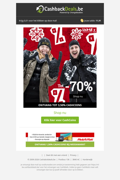 Tot 70% korting bij Large!