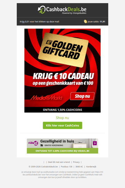 Krijg 10 EUR cadeau bij MediaMarkt!