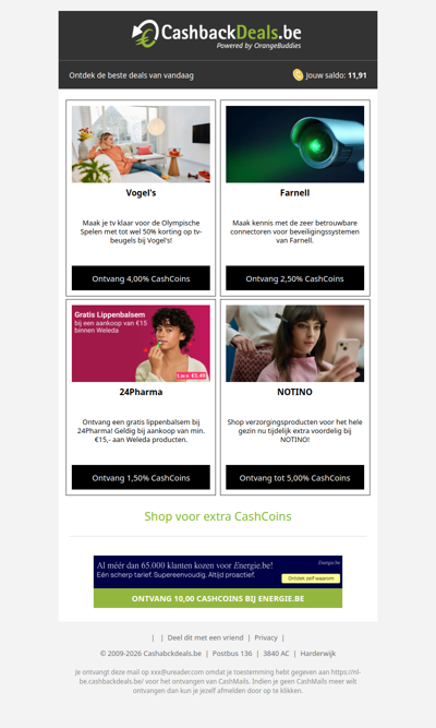 4 nieuwe deals als start van je weekend!