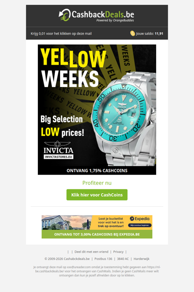 Het zijn de Yellow Weeks bij Invicta!