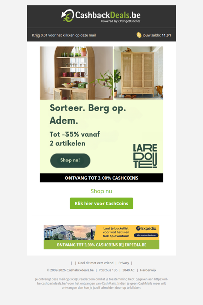 Tot -35% vanaf 2 artikelen bij La Redoute!