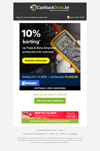 Ontvang 10% korting bij Conrad!