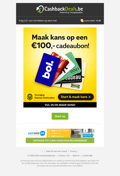 Een 100,- EUR cadeaubon wacht op jouw!