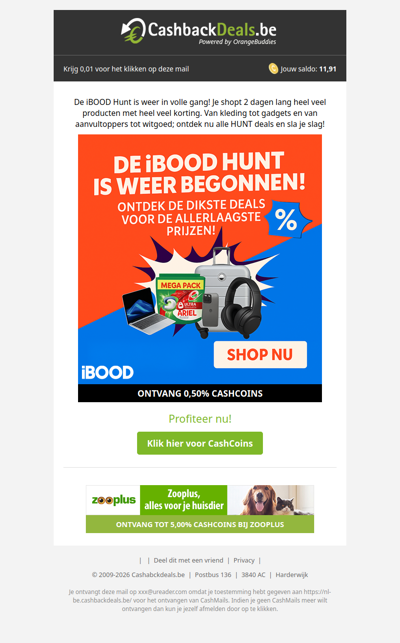 De iBOOD hunt is begonnen!