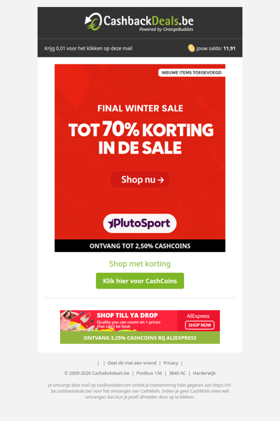 Tot 70% korting in de final winter sale!
