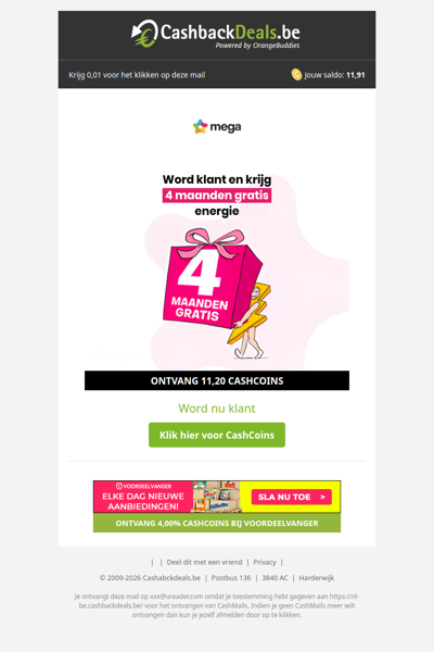 Krijg 4 maanden gratis energie