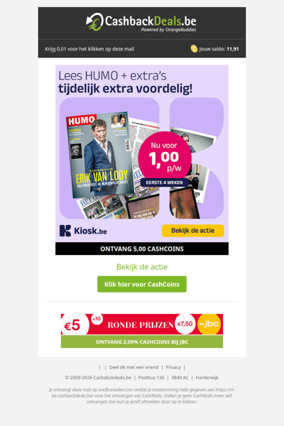 Lees HUMO nu voor maar 1 EUR!