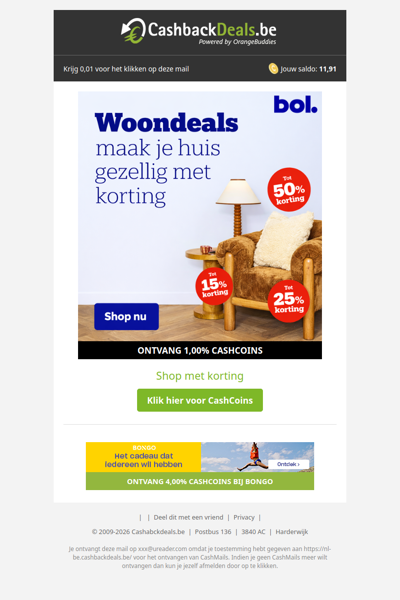 Woondeals met tot 50% korting bij bol.