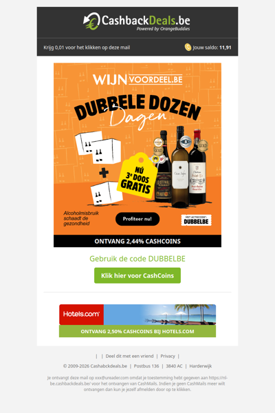 Dubbele Dozen Dagen: ontvang de 3e doos gratis!
