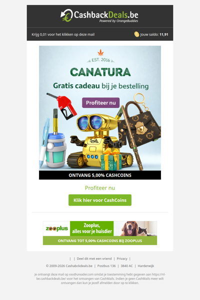 Gratis cadeau bij je bestelling!