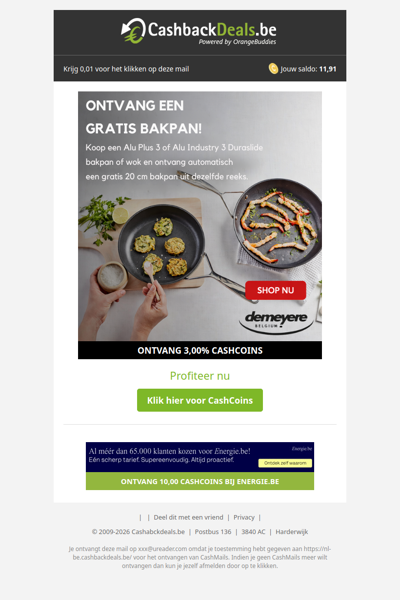 Ontvang een gratis bakpan bij DEMEYERE!