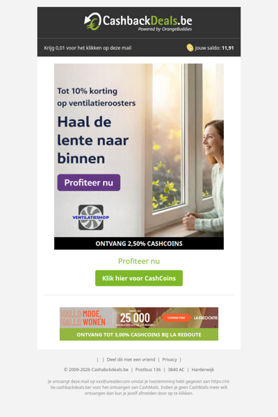 Ontvang tot 10% korting bij Ventilatieshop!