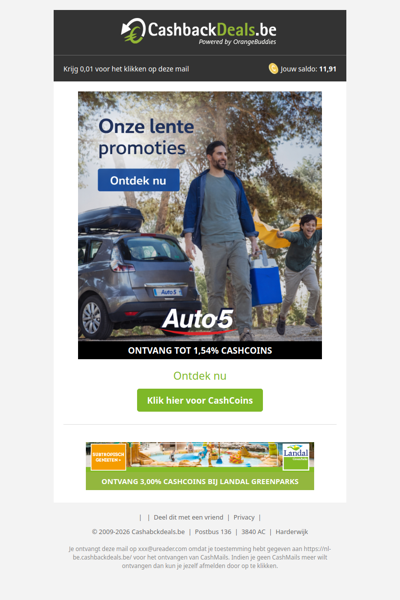Lente promoties bij Auto5