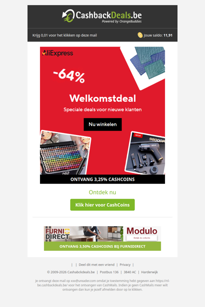 Welkomstdeal: speciale deals voor nieuwe klanten!