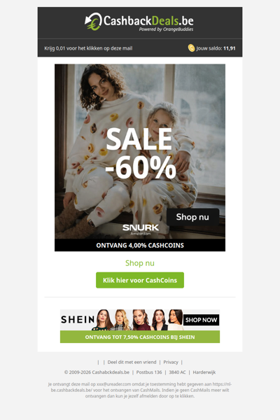 60% korting in de sale bij Snurk Amsterdam!