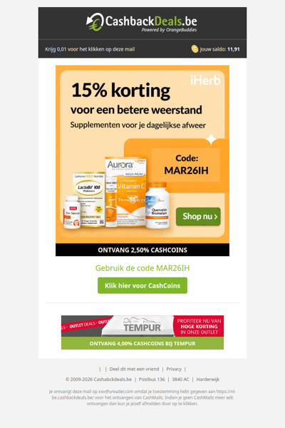15% korting op producten voor een betere weerstand!