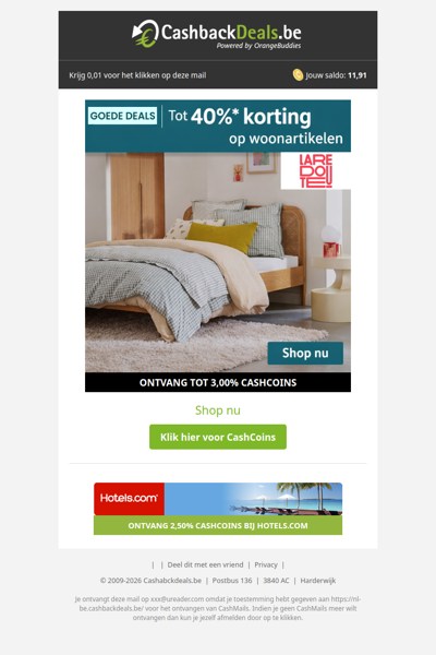 Ontvang tot 40% korting op woonartikelen!