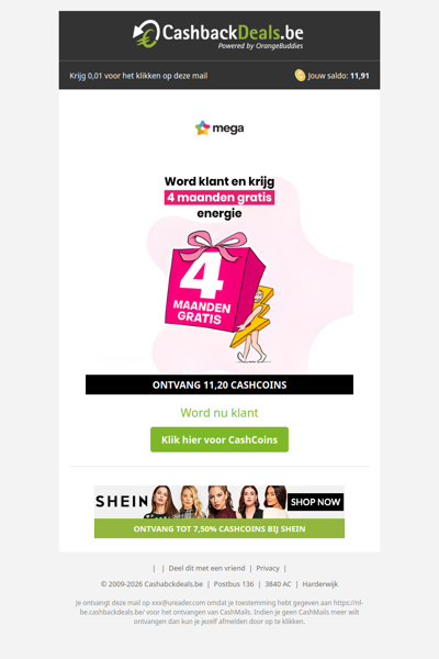 Krijg 4 maanden gratis energie