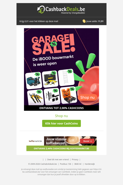 Garage Sale bij iBOOD!