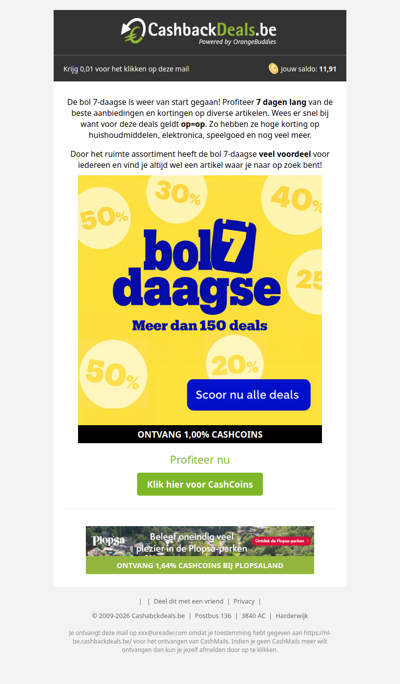 Heel veel voordeel tijdens de bol7daagse!