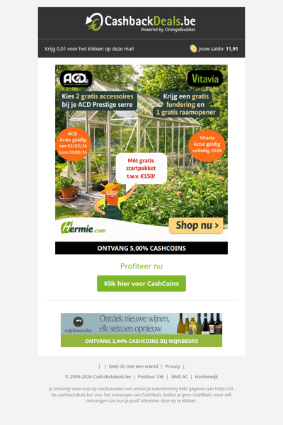 2 gratis accessoires bij je serre!