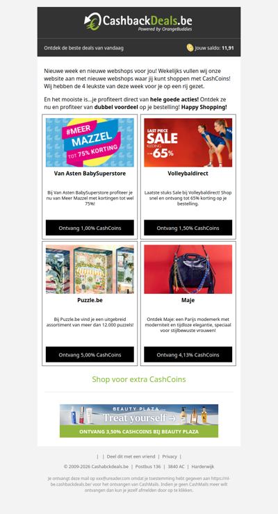 Hi sfefd, er staan 4 nieuwe webshops live!