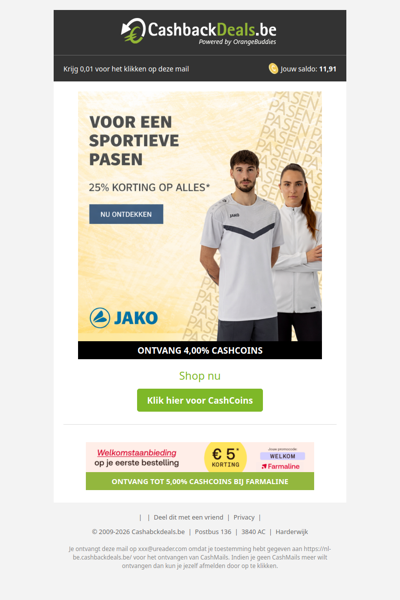 25% paaskorting op alles bij JAKO!