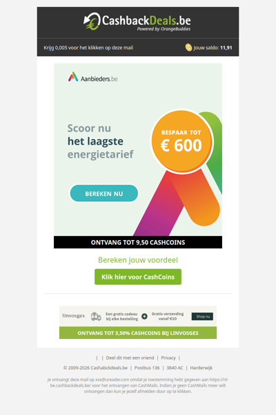 Bespaar tot wel 600 EUR op jouw energierekening!