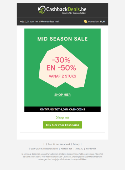 Mid Season Sale met kortingen tot wel 50%
