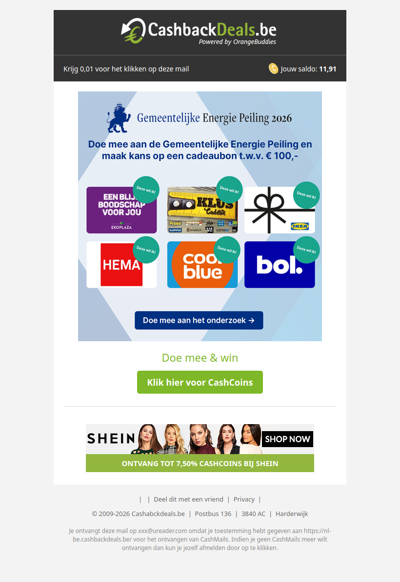 Maak kans op een cadeaubon t.w.v. 100 EUR!