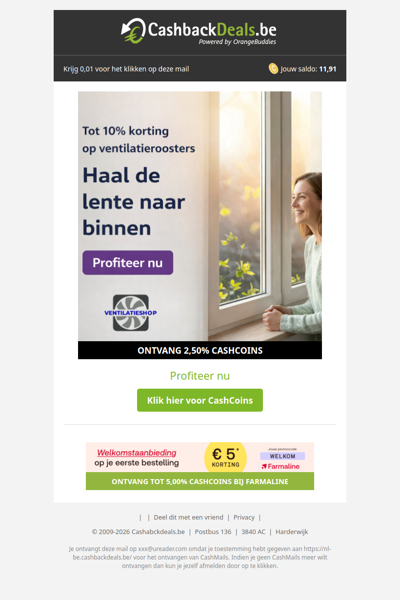 Ontvang tot 10% korting bij Ventilatieshop!