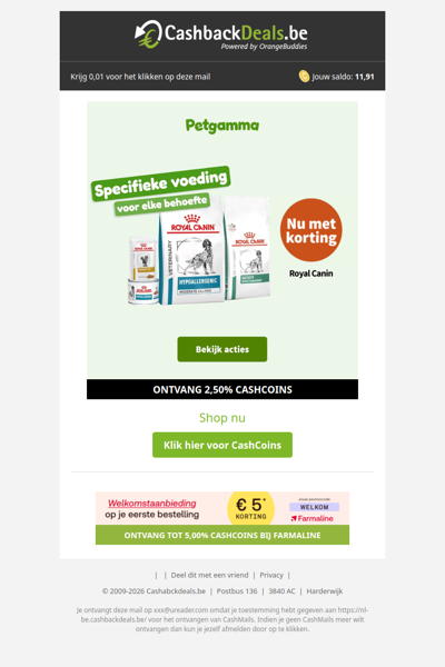 Korting op Royal Canin bij Petgamma!