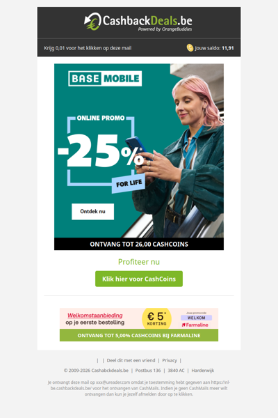 Je gsm-abonnement, levenslang aan -25%!