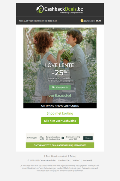 Love lente: -25% bij aankoop van 2 artikelen!