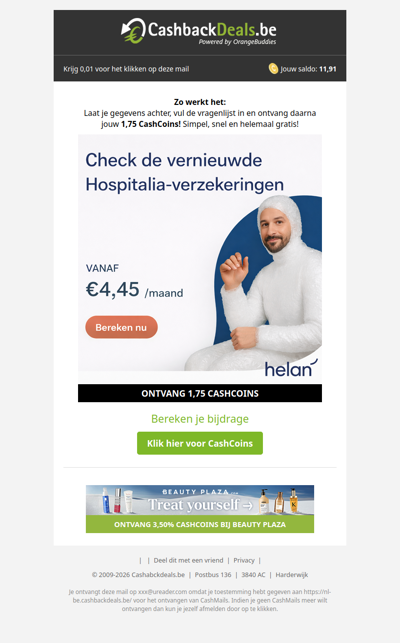 Hospitalia: zekerheid al vanaf 4,45 EUR /mnd