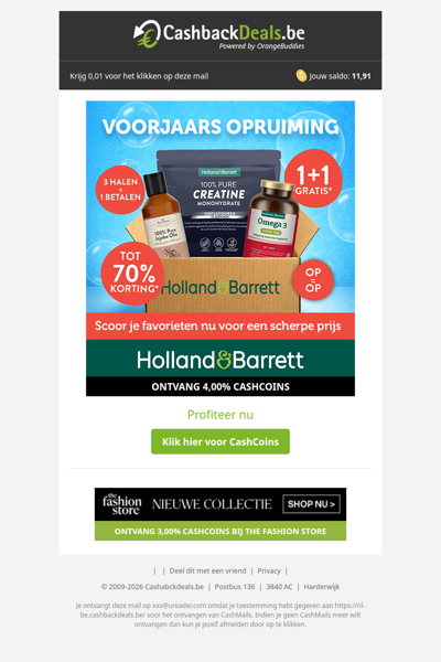Voorjaarsopruiming bij Holland & Barrett: tot -70%!