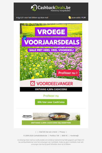 Vroege Voorjaarsdeals bij VoordeelVanger met veel voordeel!