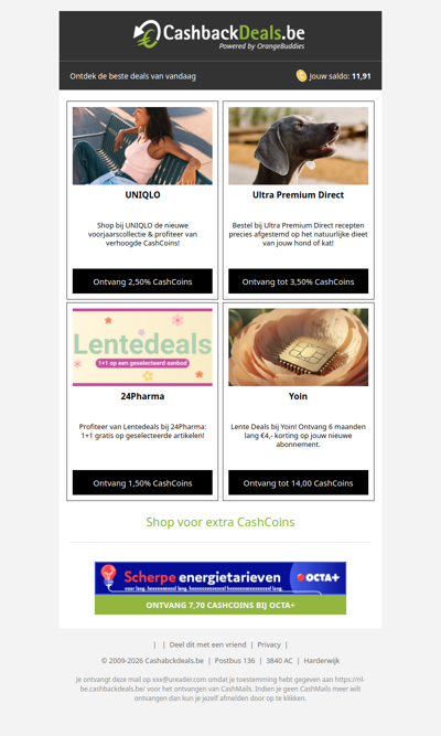 Hi sfefd, er staan 4 nieuwe deals voor je klaar!