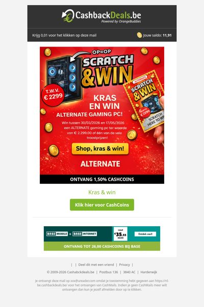 Shop, kras en win een ALTERNATE gaming pc!