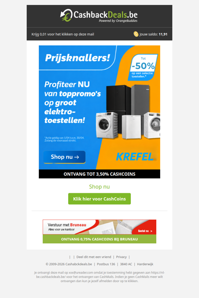 Prijsknallers bij Krëfel: tot 50% korting!