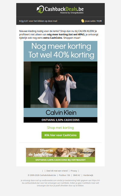 Nog meer korting bij CALVIN KLEIN: tot wel -40%!