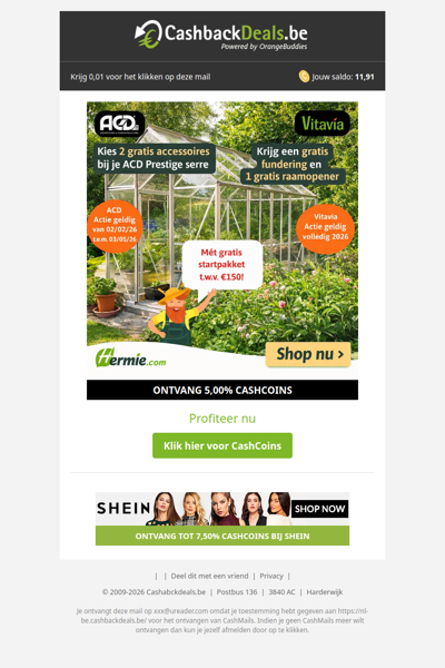 Gratis startpakket t.w.v. 150 EUR bij Hermie!