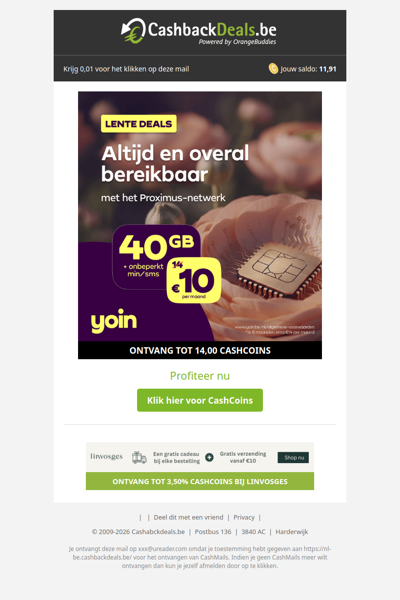 Profiteer van lente deals bij Yoin!