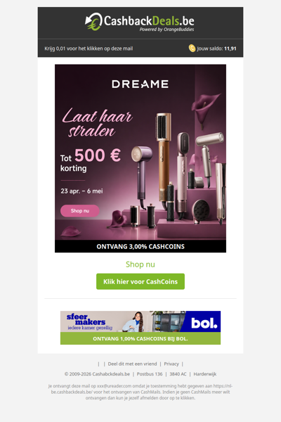 Tot 500 EUR korting bij Dreame!