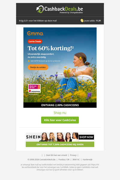 Lente deals bij Emma: tot 60% korting!