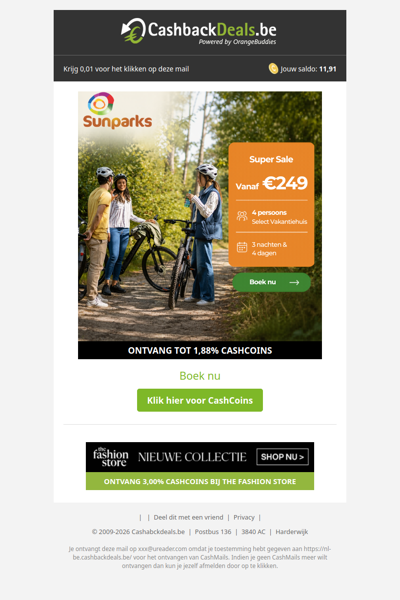 Super Sale bij Sunparks!